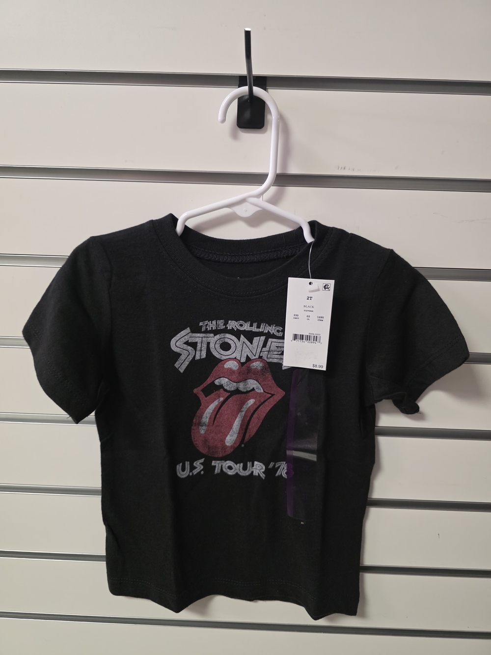 Kids Black Rolling Stones Graphic Tee